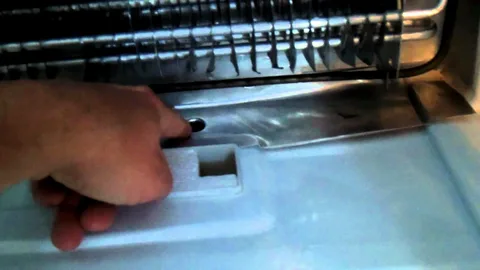 an expert fixing refrigerator leaking water issue